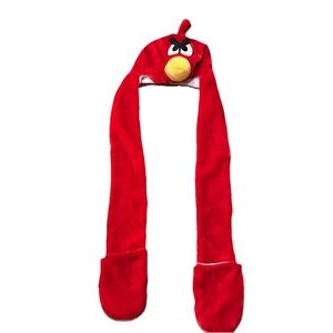 Original Angry Birds RED BIRD Plush Hat Scarf And Mittens OSFM